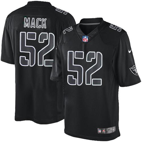Nike Raiders #52 Khalil Mack Black Men's Stitched NFL Impact Limited Jersey