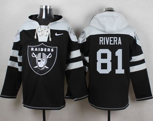 Nike Raiders #81 Mychal Rivera Black Player Pullover NFL Hoodie