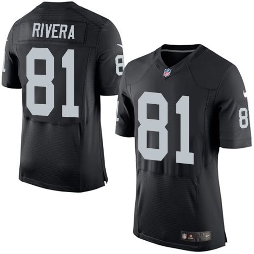 Nike Raiders #81 Mychal Rivera Black Team Color Men's Stitched NFL New Elite Jersey