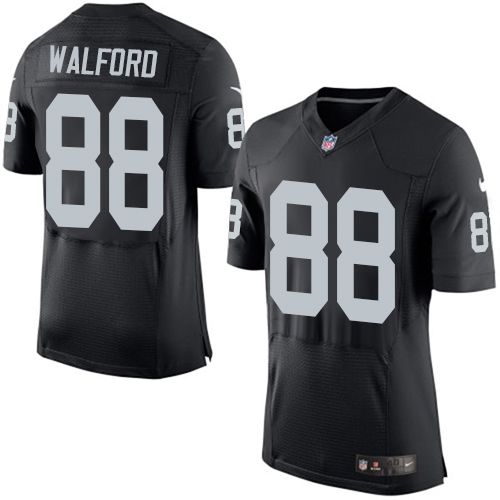Nike Raiders #88 Clive Walford Black Team Color Men's Stitched NFL New Elite Jersey