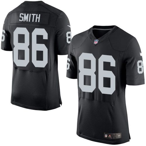 Nike Raiders #86 Lee Smith Black Team Color Men's Stitched NFL New Elite Jersey