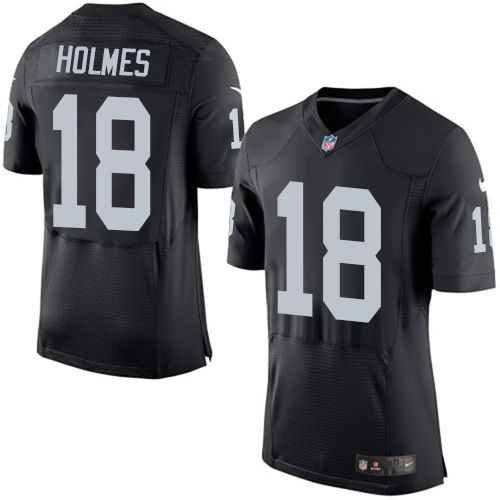 Nike Raiders #18 Andre Holmes Black Team Color Men's Stitched NFL New Elite Jersey