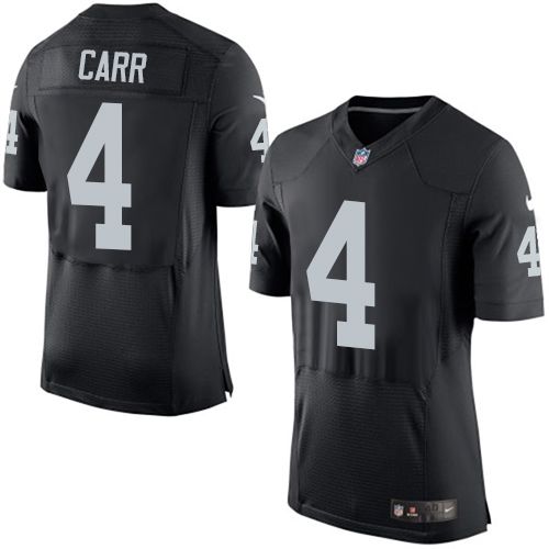 Nike Raiders #4 Derek Carr Black Team Color Men's Stitched NFL New Elite Jersey