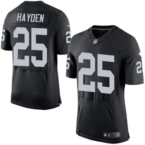 Nike Raiders #25 D.J. Hayden Black Team Color Men's Stitched NFL New Elite Jersey