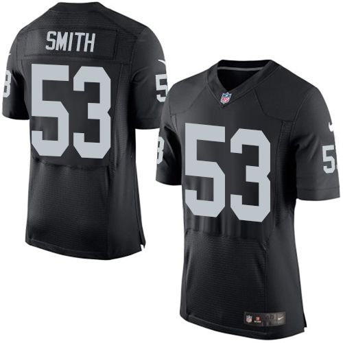 Nike Raiders #53 Malcolm Smith Black Team Color Men's Stitched NFL New Elite Jersey