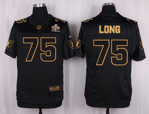 Nike Raiders #75 Howie Long Black Men's Stitched NFL Elite Pro Line Gold Collection Jersey