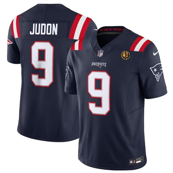 Men's New England Patriots #9 Matthew Judon Navy 2023 F.U.S.E. With John Madden Patch Vapor Limited Football Stitched Jersey