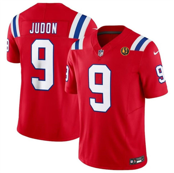 Men's New England Patriots #9 Matthew Judon Red 2023 F.U.S.E. With John Madden Patch Vapor Limited Football Stitched Jersey