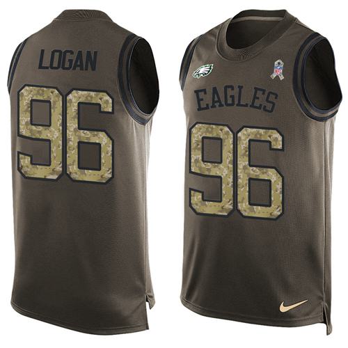 Nike Eagles #96 Bennie Logan Green Men's Stitched NFL Limited Salute To Service Tank Top Jersey