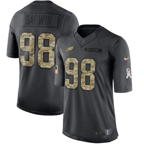 Nike Eagles #98 Connor Barwin Black Men's Stitched NFL Limited 2016 Salute To Service Jersey