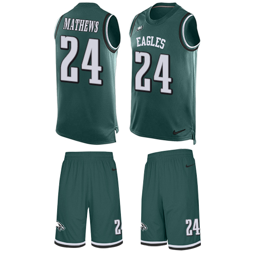 Nike Eagles #24 Ryan Mathews Midnight Green Team Color Men's Stitched NFL Limited Tank Top Suit Jersey