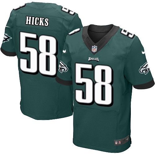 Nike Eagles #58 Jordan Hicks Midnight Green Team Color Men's Stitched NFL New Elite Jersey