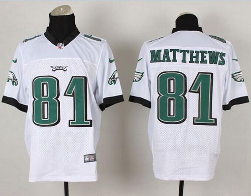 Nike Eagles #81 Jordan Matthews White Men's Stitched NFL Elite Jersey