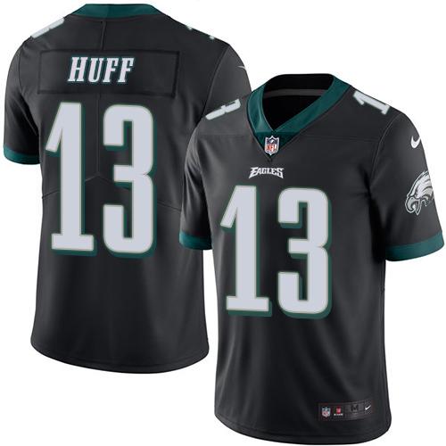 Nike Eagles #13 Josh Huff Black Men's Stitched NFL Limited Rush Jersey
