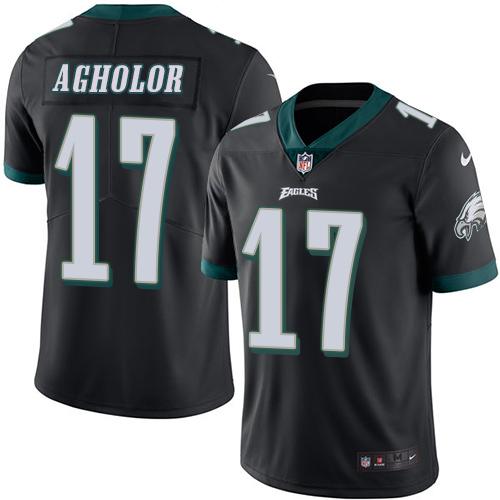 Nike Eagles #17 Nelson Agholor Black Men's Stitched NFL Limited Rush Jersey