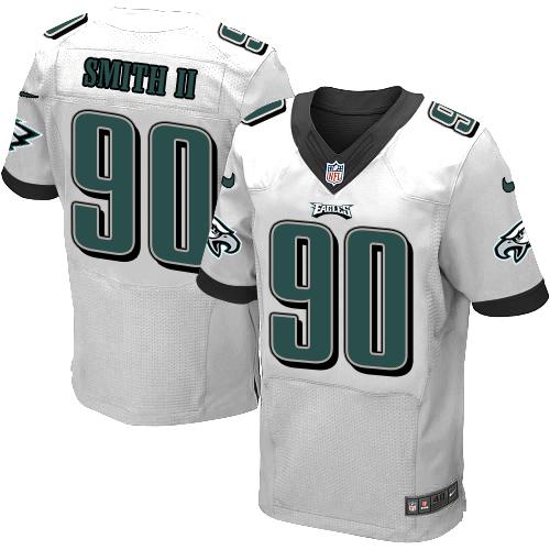 Nike Eagles #90 Marcus Smith II White Men's Stitched NFL Elite Jersey