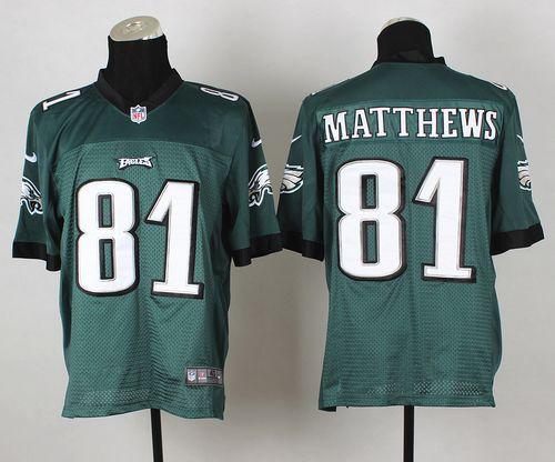Nike Eagles #81 Jordan Matthews Midnight Green Team Color Men's Stitched NFL Elite Jersey