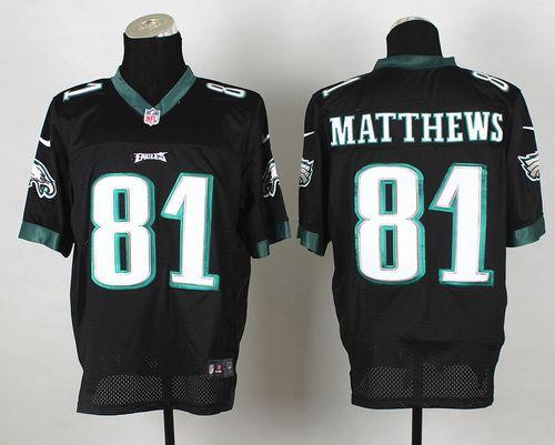 Nike Eagles #81 Jordan Matthews Black Alternate Men's Stitched NFL Elite Jersey