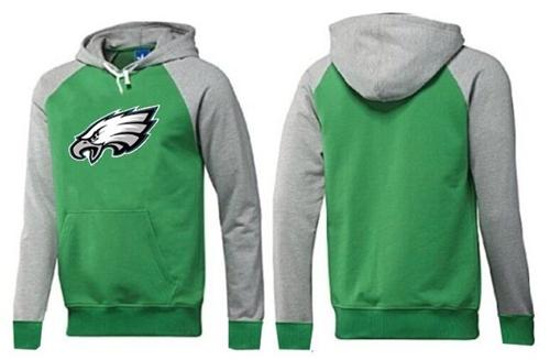 Philadelphia Eagles Logo Pullover Hoodie Green & Grey