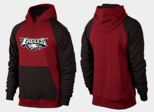 Philadelphia Eagles Authentic Logo Pullover Hoodie Burgundy Red & Black