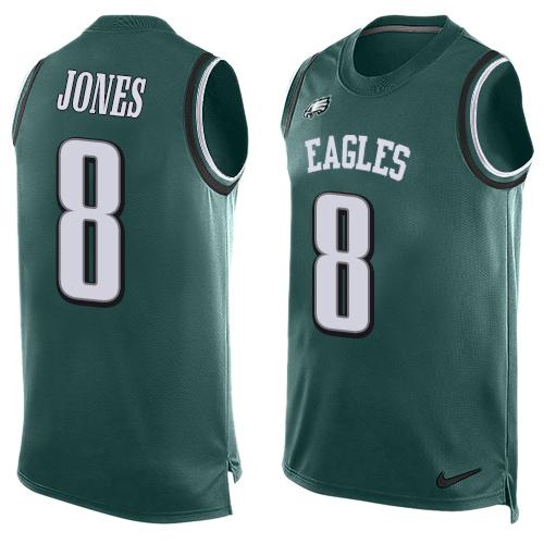 Nike Eagles #8 Donnie Jones Midnight Green Team Color Men's Stitched NFL Limited Tank Top Jersey