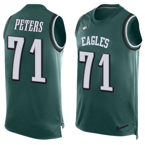 Nike Eagles #71 Jason Peters Midnight Green Team Color Men's Stitched NFL Limited Tank Top Jersey