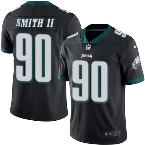 Nike Eagles #90 Marcus Smith II Black Men's Stitched NFL Limited Rush Jersey