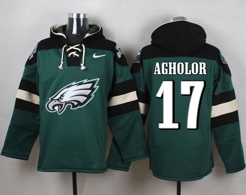 Nike Eagles #17 Nelson Agholor Midnight Green Player Pullover NFL Hoodie