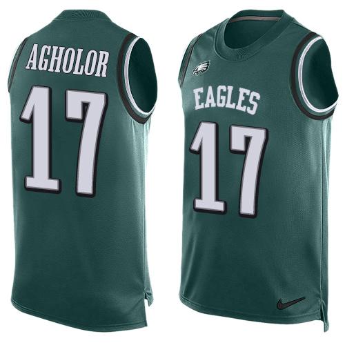 Nike Eagles #17 Nelson Agholor Midnight Green Team Color Men's Stitched NFL Limited Tank Top Jersey