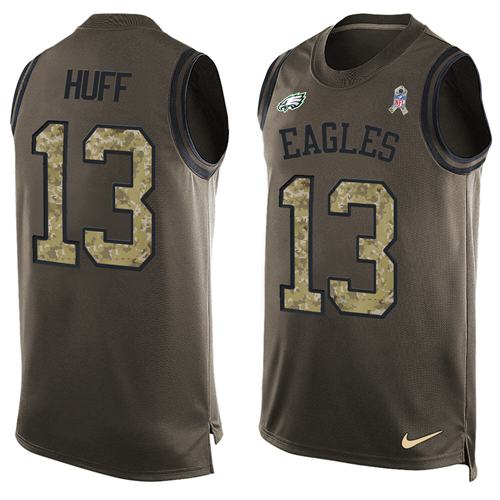 Nike Eagles #13 Josh Huff Green Men's Stitched NFL Limited Salute To Service Tank Top Jersey