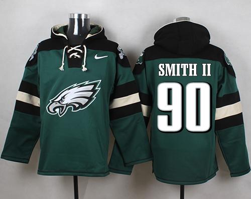 Nike Eagles #90 Marcus Smith II Midnight Green Player Pullover NFL Hoodie
