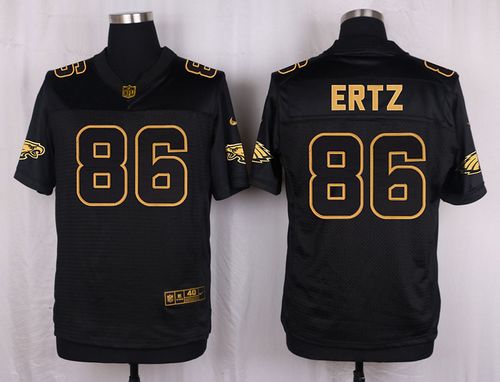 Nike Eagles #86 Zach Ertz Black Men's Stitched NFL Elite Pro Line Gold Collection Jersey