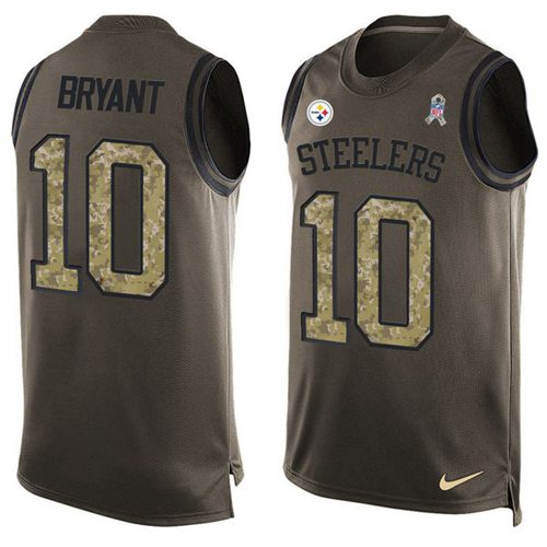 Nike Steelers #10 Martavis Bryant Green Men's Stitched NFL Limited Salute To Service Tank Top Jersey
