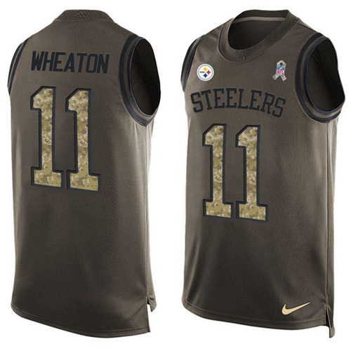 Nike Steelers #11 Markus Wheaton Green Men's Stitched NFL Limited Salute To Service Tank Top Jersey