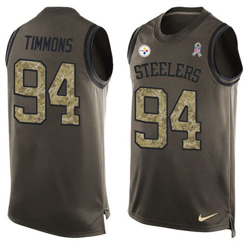 Nike Steelers #94 Lawrence Timmons Green Men's Stitched NFL Limited Salute To Service Tank Top Jersey