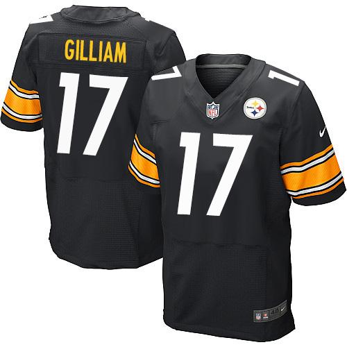 Nike Steelers #17 Joe Gilliam Black Team Color Men's Stitched NFL Elite Jersey