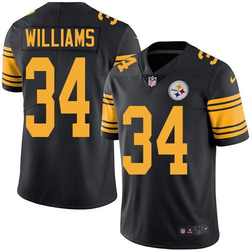 Nike Steelers #34 DeAngelo Williams Black Men's Stitched NFL Limited Rush Jersey
