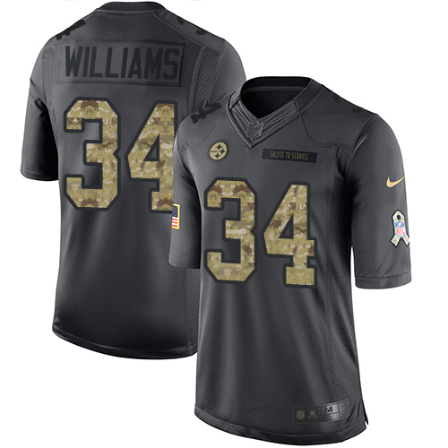 Nike Steelers #34 DeAngelo Williams Black Men's Stitched NFL Limited 2016 Salute to Service Jersey