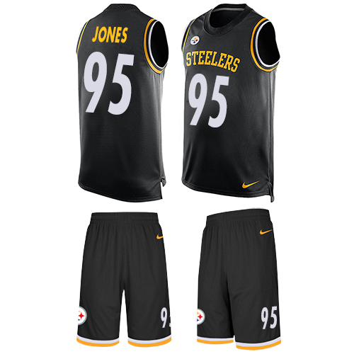 Nike Steelers #95 Jarvis Jones Black Team Color Men's Stitched NFL Limited Tank Top Suit Jersey