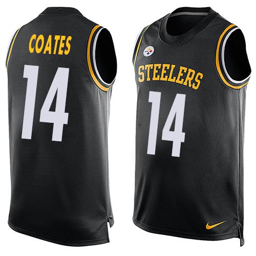 Nike Steelers #14 Sammie Coates Black Team Color Men's Stitched NFL Limited Tank Top Jersey