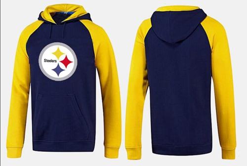 Pittsburgh Steelers Logo Pullover Hoodie Dark Blue & Yellow