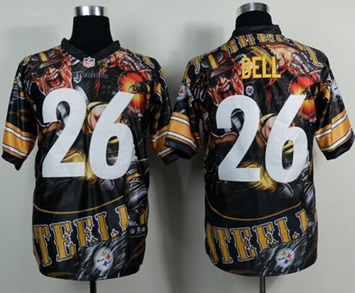 Nike Steelers #26 Le'Veon Bell Team Color Men's Stitched NFL Elite Fanatical Version Jersey