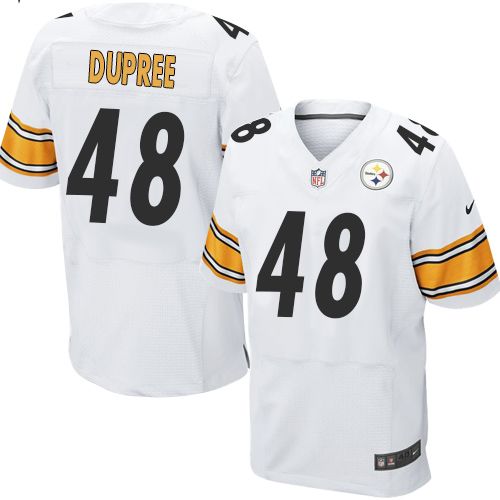 Nike Steelers #48 Bud Dupree White Men's Stitched NFL Elite Jersey