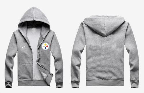 Nike Pittsburgh Steelers Authentic Logo Hoodie Grey
