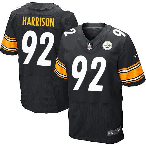 Nike Steelers #92 James Harrison Black Team Color Men's Stitched NFL Elite Jersey