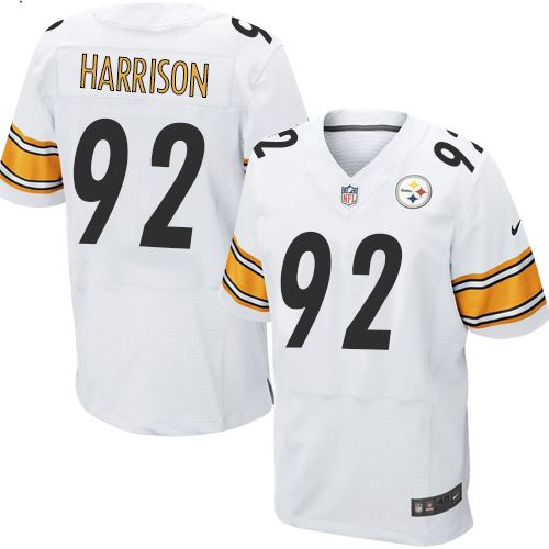 Nike Steelers #92 James Harrison White Men's Stitched NFL Elite Jersey