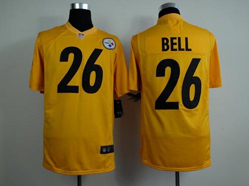 Nike Steelers #26 Le'Veon Bell Gold Men's Stitched NFL Game Jersey