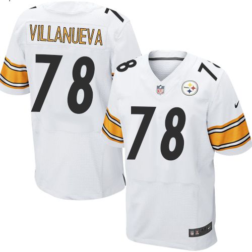 Nike Steelers #78 Alejandro Villanueva White Men's Stitched NFL Elite Jersey