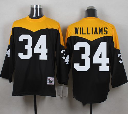 Mitchell And Ness 1967 Steelers #34 DeAngelo Williams Black/Yelllow Throwback Men's Stitched NFL Jersey