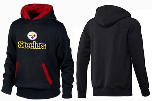Pittsburgh Steelers Authentic Logo Pullover Hoodie Black & Red